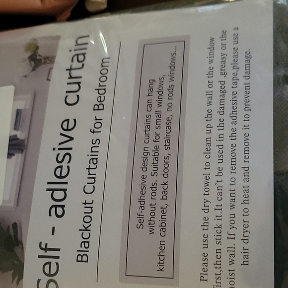 Blackout Self-Adhesive Curtain - Gray - Picture 2 of 4